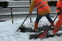 Dam fizyczną pracę w Norwegii przy odśnieżaniu bez języka Drammen 2015